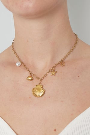 Seashell charm necklace - Gold color h5 Picture2